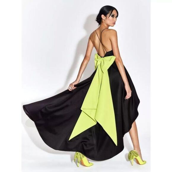 Alice + Olivia Joss Bow Back High-Low Gown SZ US 4 - Picture 1 of 12